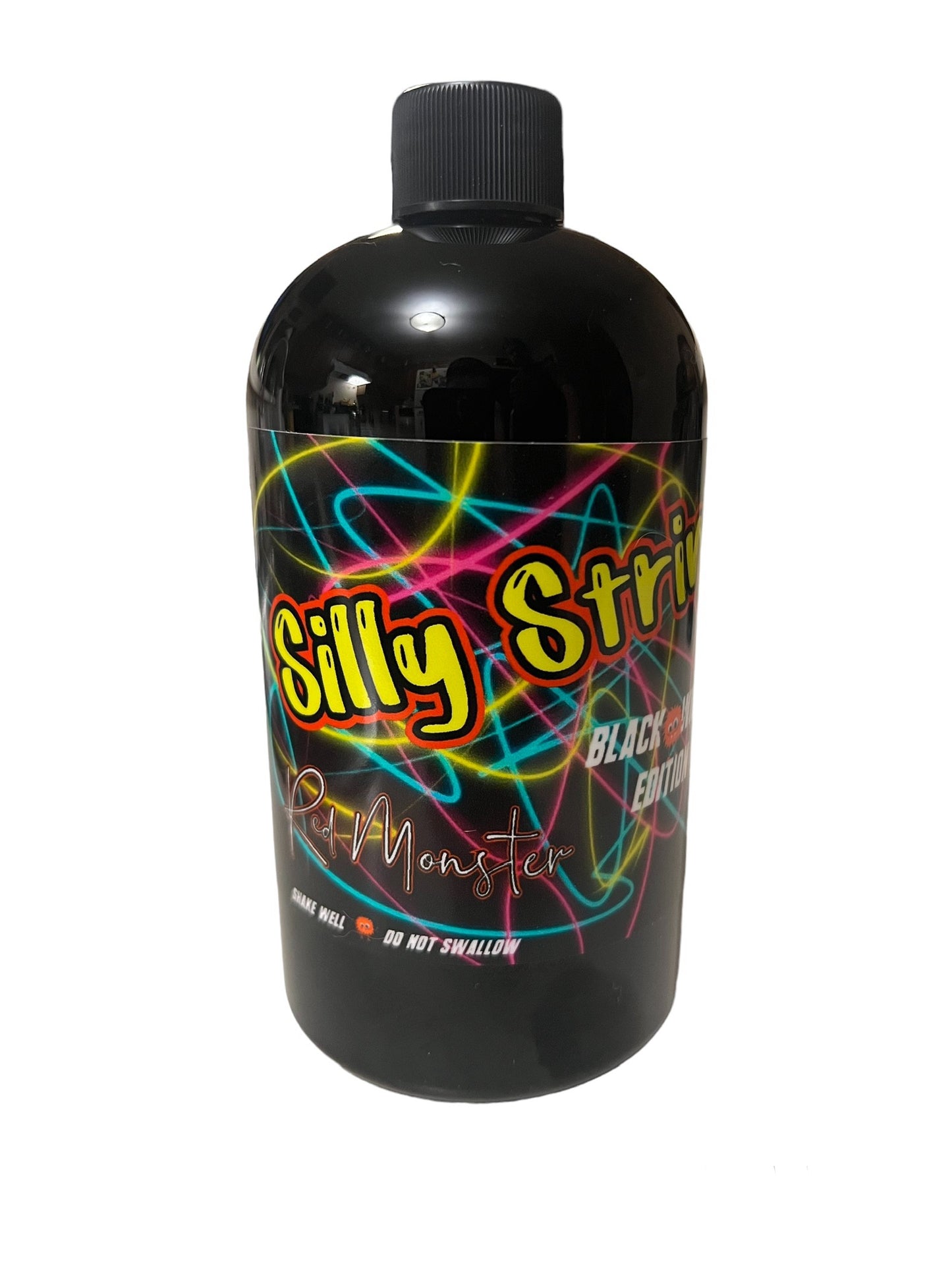 RED MONSTER - SILLY STRING - 16oz BLACK WIDOW EDITION (GROOVE MAKER) (RM2036)