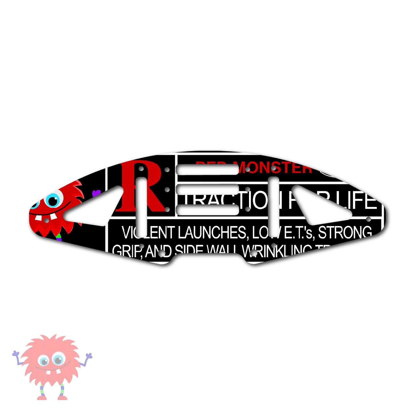 RED MONSTER FRONT BUMPER SKIN FOR THE 23 APOLLO (RM2043)