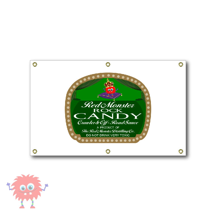 RED MONSTER ROCK CANDY VINYL BANNER 3X5 (RM2043)