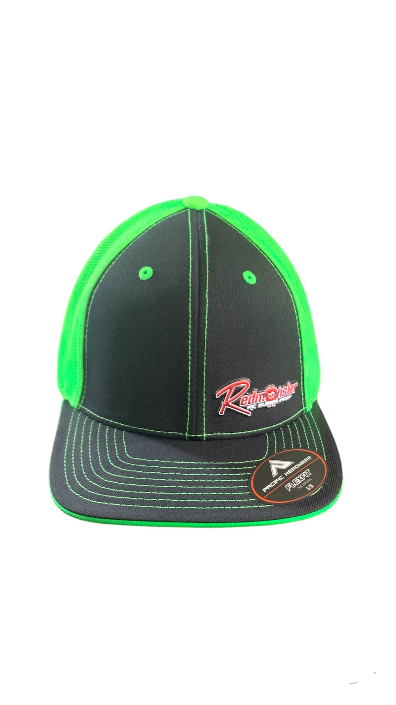 RED MONSTER-FITTED HAT-SM/MD-NEON GREEN(RM2060)