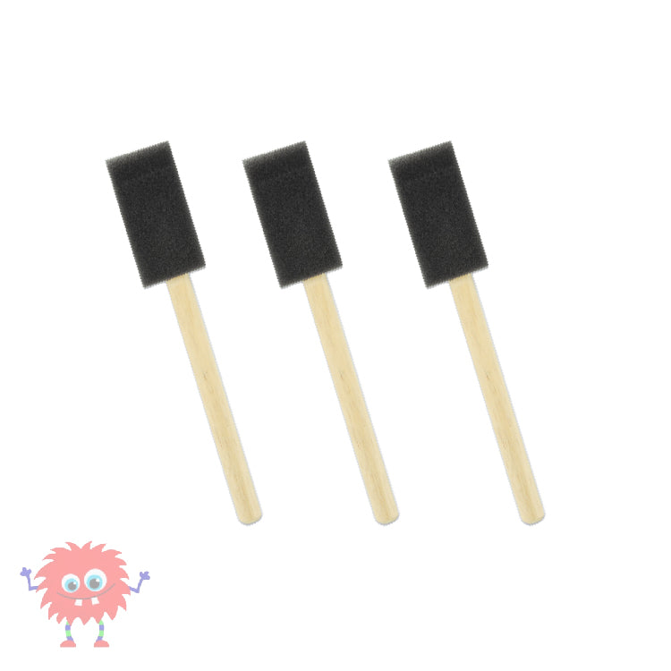 RED MONSTER - 1” PREP SPONGE  BRUSHES (3PK) (RM1986)